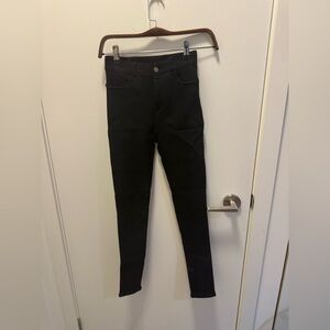 Fur lined Black High-Waisted Skinny Pants